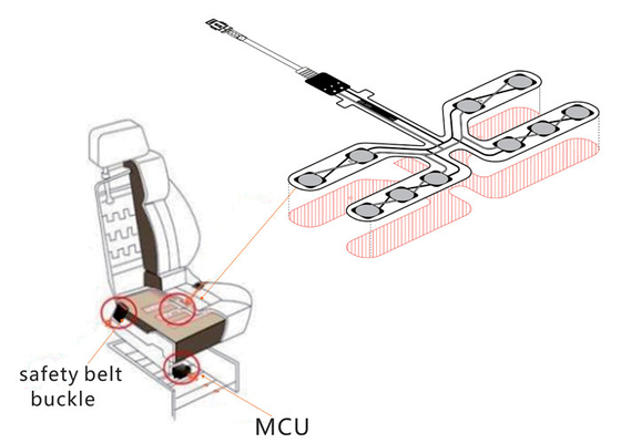 Car seat pressure sensor reminder seat occupancy sensor taxi remind passengers to fasten their seat belt