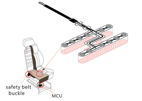 Car seat pressure sensor reminder seat occupancy sensor taxi remind passengers to fasten their seat belt