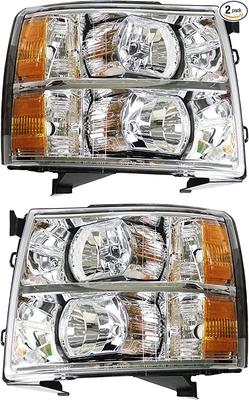Headlights Assembly Compatible with 2007-2013 Chevy Silverado 1500,2007-2014 Silverado 2500HD 3500HD