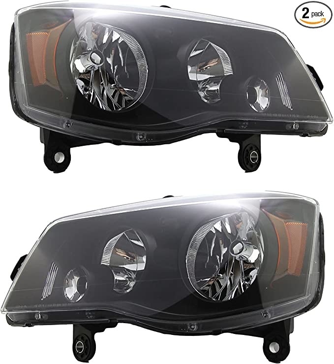 The headlights assembly compatible with 2008-2016 Chrysler Town&Country Compatible with 2011-2019 Dodge Grand Caravan