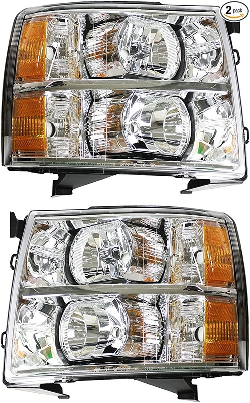 Headlights Assembly Compatible with 2007-2013 Chevy Silverado 1500,2007-2014 Silverado 2500HD 3500HD